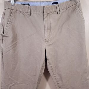 J. Crew  Pants Mens 35x29  Slim Bedford Brown Mid Rise Flat Front Chino